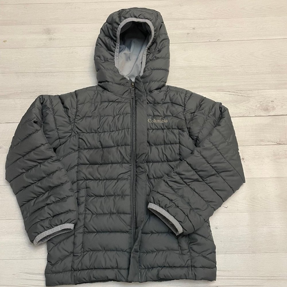 Columbia boys grey lightweight puffer xs 6/7